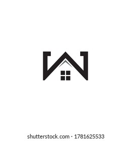 Letter W and House logo / icon design