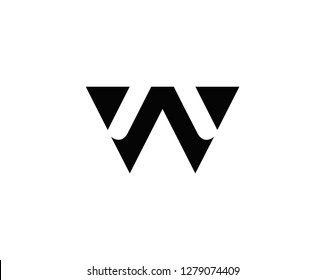 Letter W Icon Alphabet Symbol Letter Stock Vector (Royalty Free ...