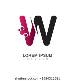 Letter W Icon With Creative design Modern. Vector Illustration