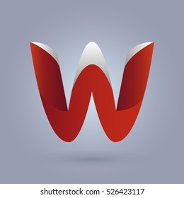 Letter W icon design and elegant typographic concept icon. white line
