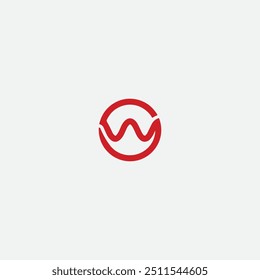 Letra W ícone logotipo plano vetor design