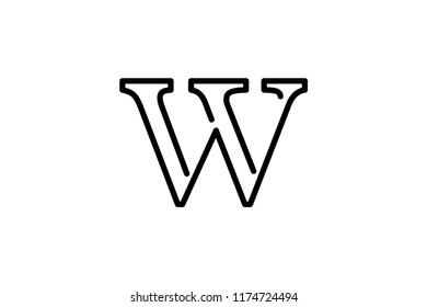 Letter W Icon Stock Vector Illustration Stock Vector (Royalty Free ...