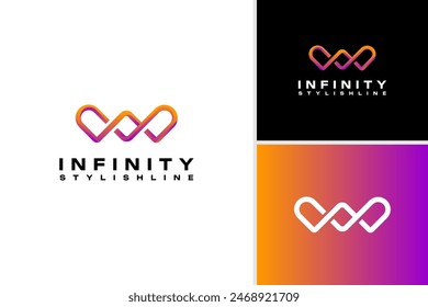 Letter W infinity logo design template