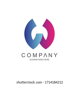 Letter w initial logo design