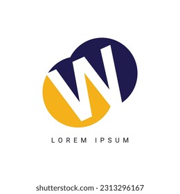 Letter W Initial Logo Design, Vector Template