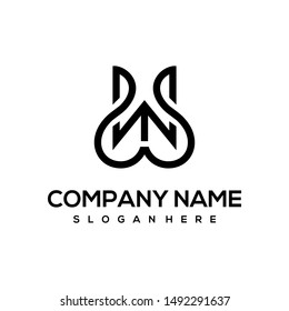 Letter W Initial Luxury Modern Logo Inspirations