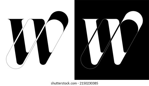 letter W initial monogram logo vector