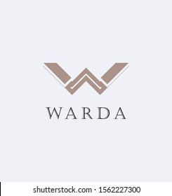 Letter W initial Monogram. Luxury, simple, minimal and elegant Logo Template. Best identity for luxury brand, restaurants, cafe, shops, hotels, boutiques, jewelry, Fashion, cosmetics and stores.