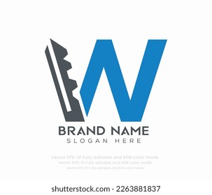 Letter W key logo vector templates 