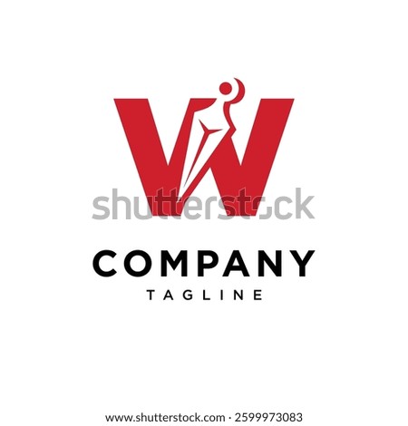Letter W kunai Logo Icon Vector