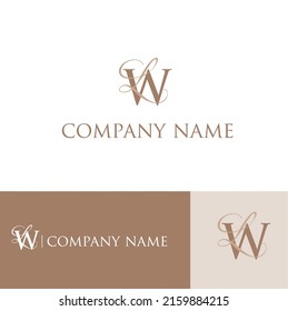 Letter W with letter L cursive logo design. initial logo for any company or business.