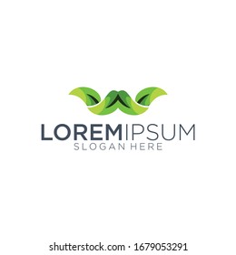letter W leaf logo design vector illustration