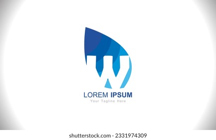 Letter W leaf logo icon design template elements