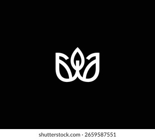 Letra w hoja moderno logotipo limpio