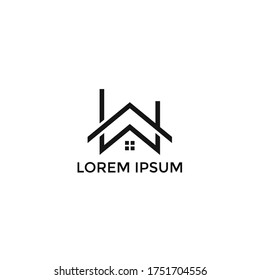 LETTER W LINE.HOME ARROW LOGO DESIGN VECTOR MODERN FOR YOUR BUSINESS
