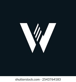 Letter W Lines Minimal Business Logo and Icon | W Letter Typography Symbol Monogram