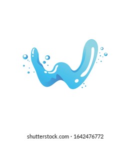 Letter w liquid logo design