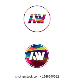Letter A W Logo