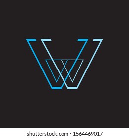 letter W, for a logo