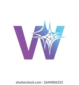 Letter W logo, W logo, AI logo set, modern and minimal design, tech-inspired, colorful icons and symbols, suitable for artificial intelligence, innovation, branding, startups, and digital identity.