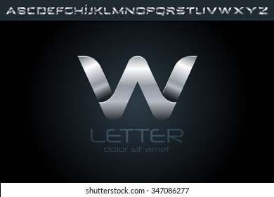 Letter W Logo, alphabet logo design.