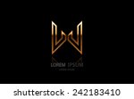 Letter W logo. Alphabet logotype vector design.