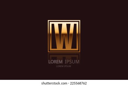Letter W logo. Alphabet logotype vector design.