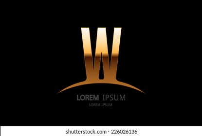 Letter W  logo. Alphabet logotype vector design.