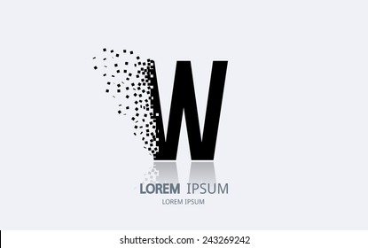 Letter W logo. Alphabet logotype vector design.