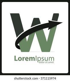 Letter W Logo Arrowvector Design Stock Vector (Royalty Free) 371115974 ...