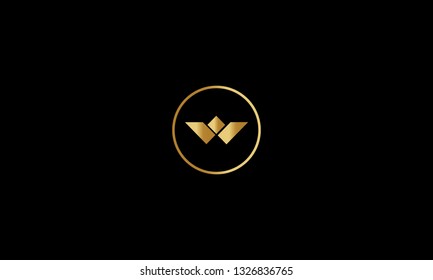 LETTER W LOGO WITH CIRCLE FRAME FOR LOGO DESIGN OR ILLUSTRATION USE