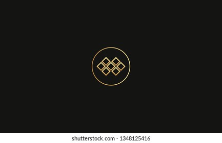 LETTER W LOGO WITH CIRCLE FRAME FOR LOGO DESIGN OR ILLUSTRATION USE