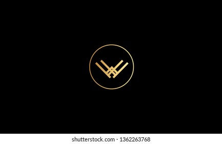 LETTER W LOGO WITH CIRCLE FRAME FOR LOGO DESIGN OR ILLUSTRATION USE