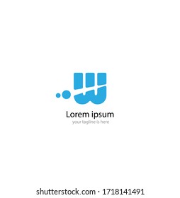 the letter w logo concept with white background