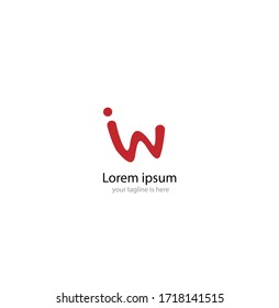 the letter w logo concept with white background