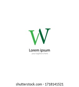 the letter w logo concept with white background