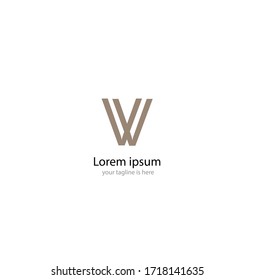 the letter w logo concept with white background