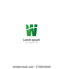 the letter w logo concept with white background