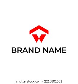 letter W and up logo design