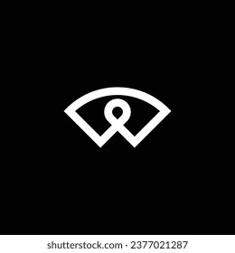 Diseño del logotipo de la letra W. Logo W. Logo en blanco y negro. Usable para logotipos de empresas. Plantilla de diseño de logotipos de vectores planos