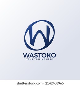 Letter W Logo Design With Circle. Initial Letter W Logo Design Vector Template. Abstract Luxury Circle Letter W Logo Vector