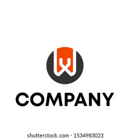 letter w logo design concept template