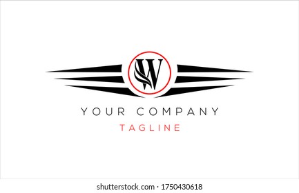 Diseño de logotipo de carta W, icono moderno creativo W
