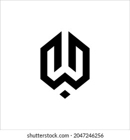 Letter W W logo design. creative minimal monochrome monogram symbol.