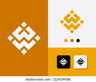 Letter W W logo design. creative minimal monochrome monogram symbol. Universal elegant vector emblem. Premium business logotype. Graphic alphabet symbol for corporate identity