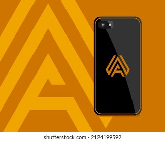 Diseño del logotipo de la letra A W. símbolo monocromo creativo mínimo. emblema vectorial universal elegante. Logotipo de negocio premium. Símbolo gráfico del alfabeto para identidad corporativa