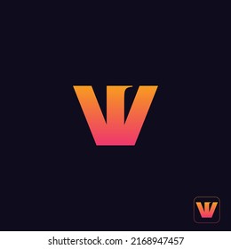 Letter W logo design. creative minimal monochrome monogram symbol. Universal elegant vector emblem. Premium business logotype. Graphic alphabet symbol for corporate identity