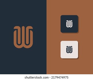 Letter W W logo design. creative minimal monochrome monogram symbol. Universal elegant vector emblem. Premium business logotype. Graphic alphabet symbol for corporate identity