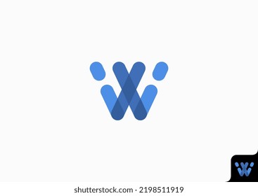 Letter W Logo Design, Kreatives Minimales Modernes Symbol