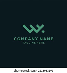 Letter W W logo design. creative minimal monochrome monogram symbol. Universal elegant vector emblem. Premium business logotype. Graphic alphabet symbol for corporate identity